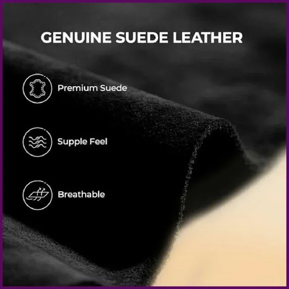 Genuine Suede Ankle Boots with Faux Fur Lining & Memory Foam